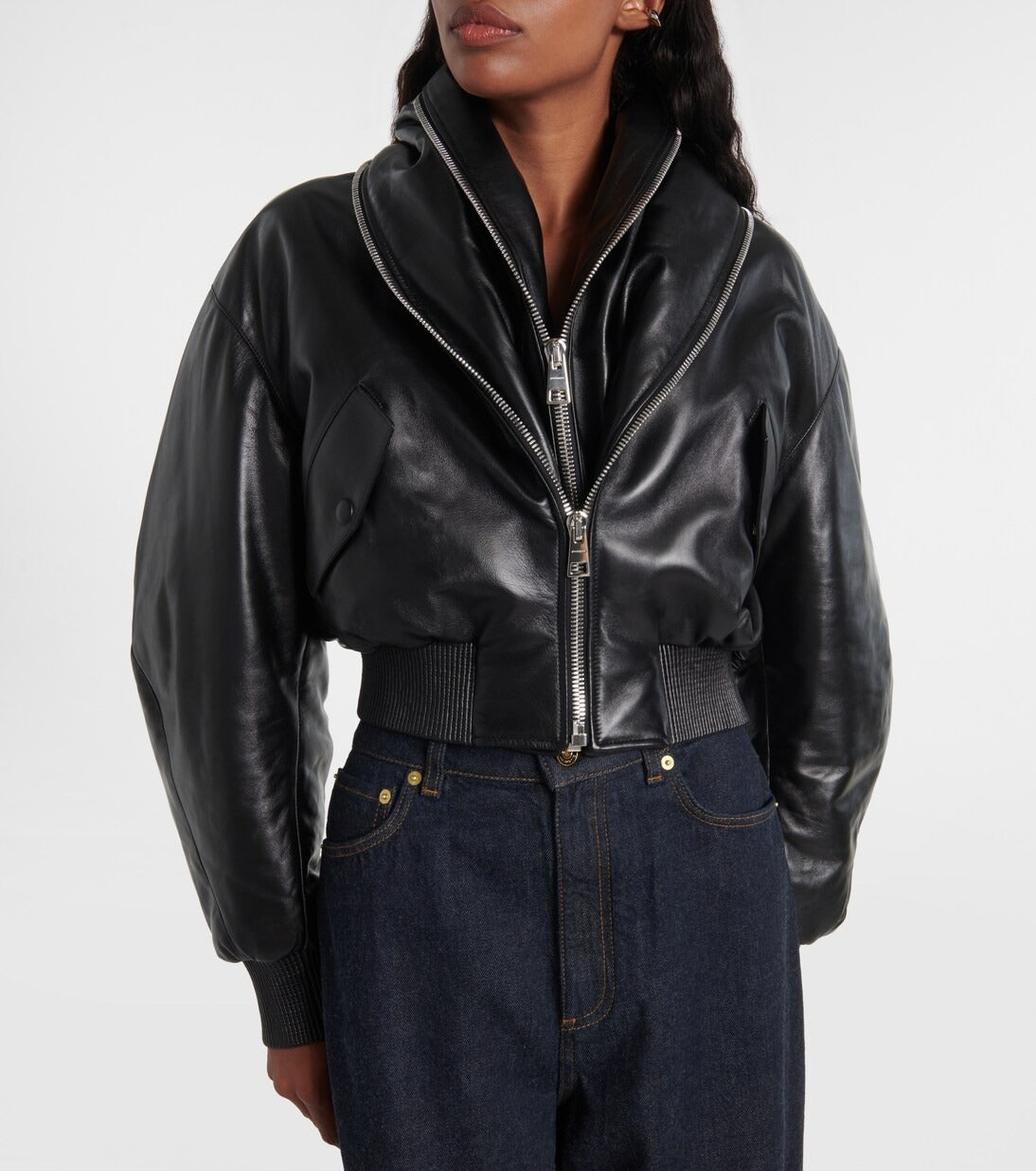 Chaqueta bomber de cuero Givenchy para mujer