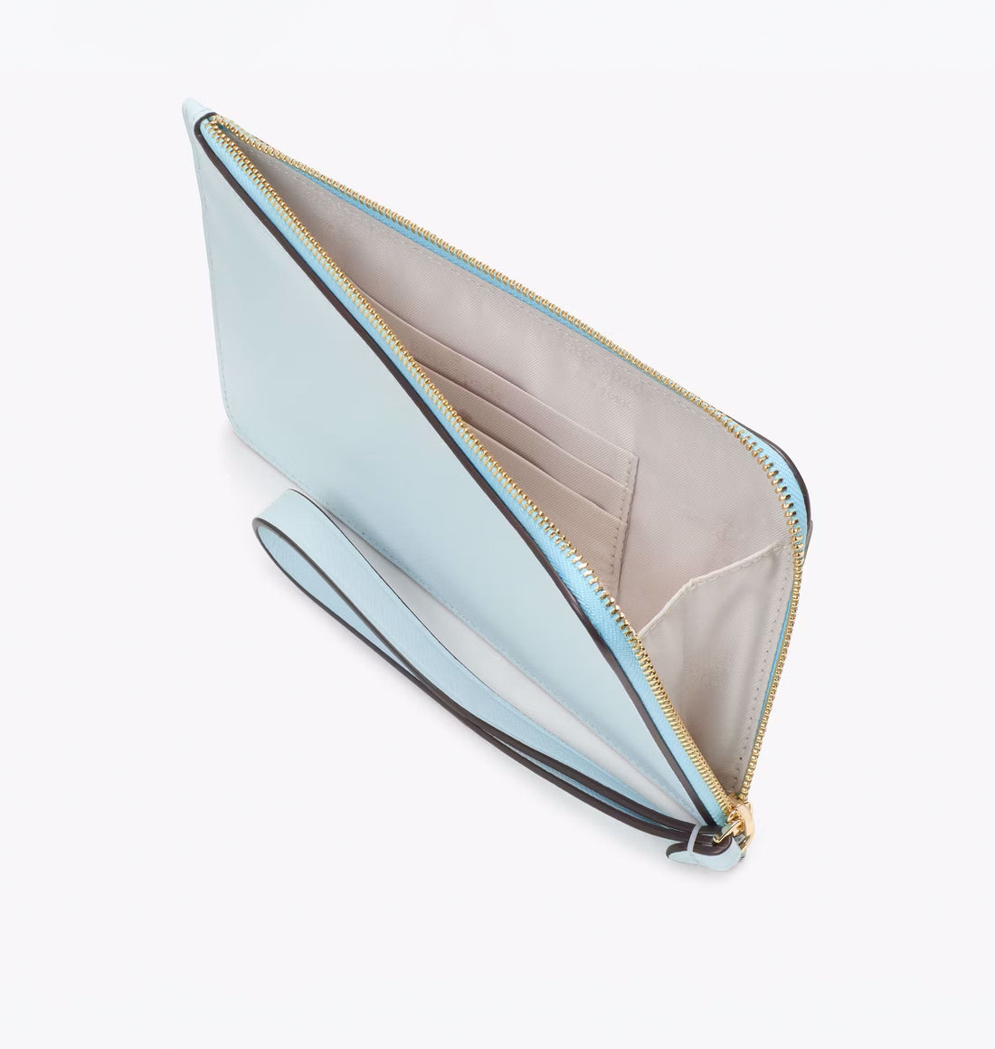 Cartera de mujer de piel con cremallera en forma de L