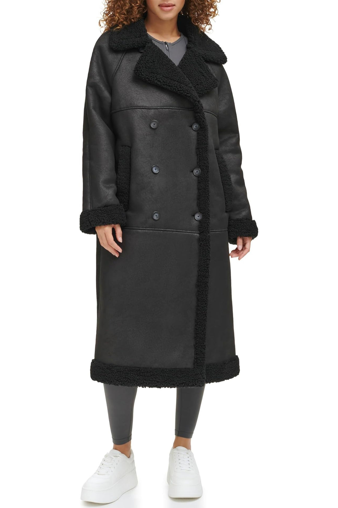 Women's Levi's Fox Fur & Shearling Leather Coat