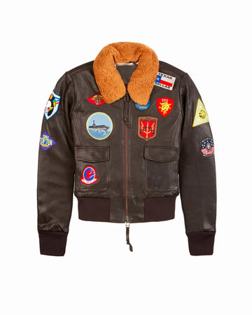 Women's MISS TG1 OFFICIAL Aviator Bomber Leather Jacket