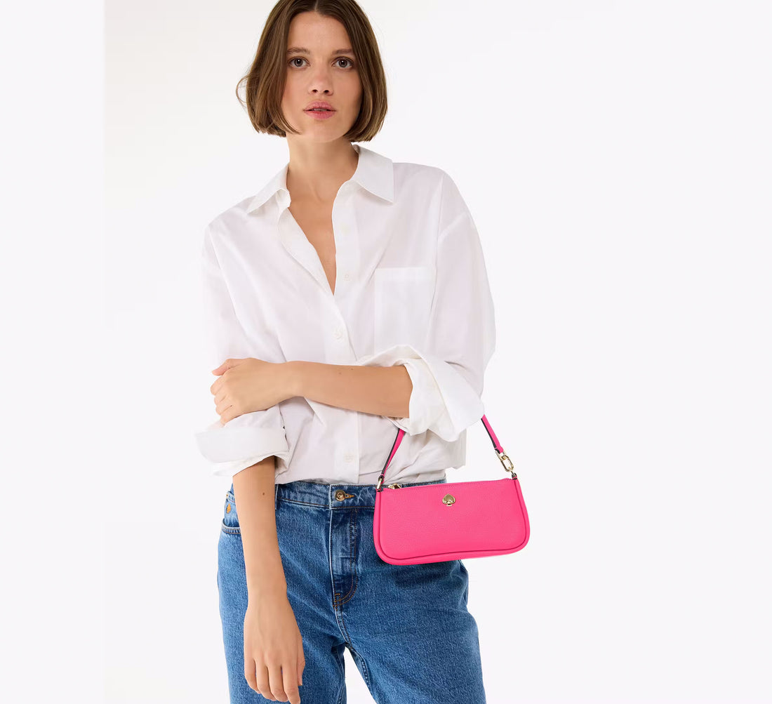 Cartera de cuero convertible con forma de espada de metal para mujer