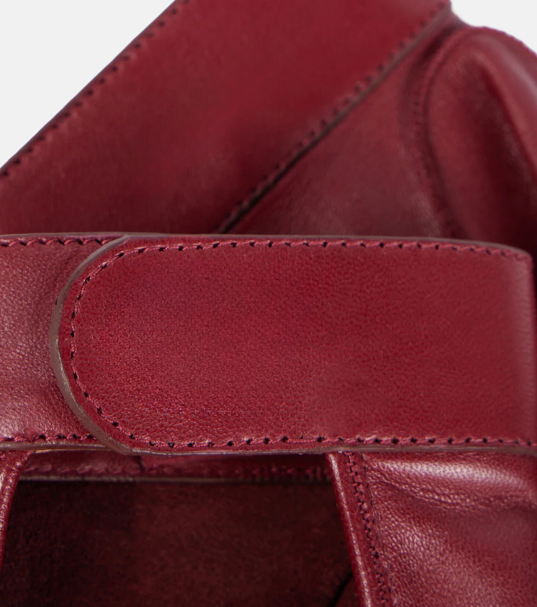 Rote Doppel-G-Reithandschuhe aus Leder für Damen