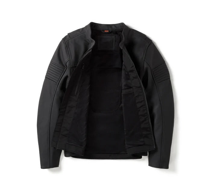 Schwarze Lederjacke für Herren