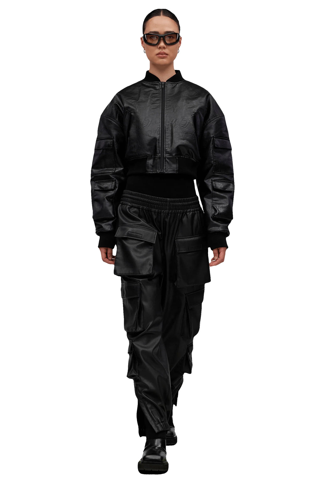 Women's BOXY Bomber Leather Jacket