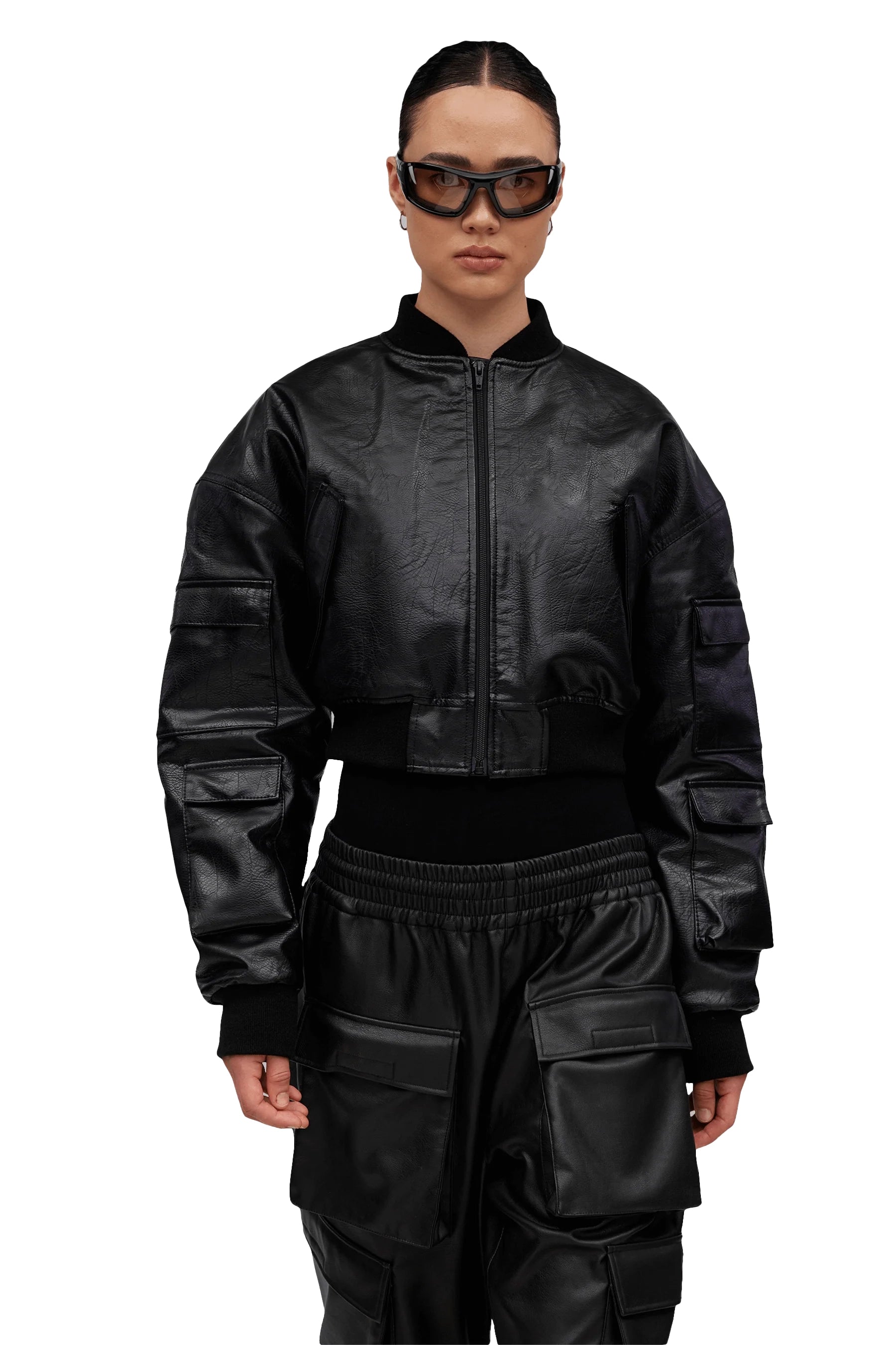 Women's BOXY Bomber Leather Jacket