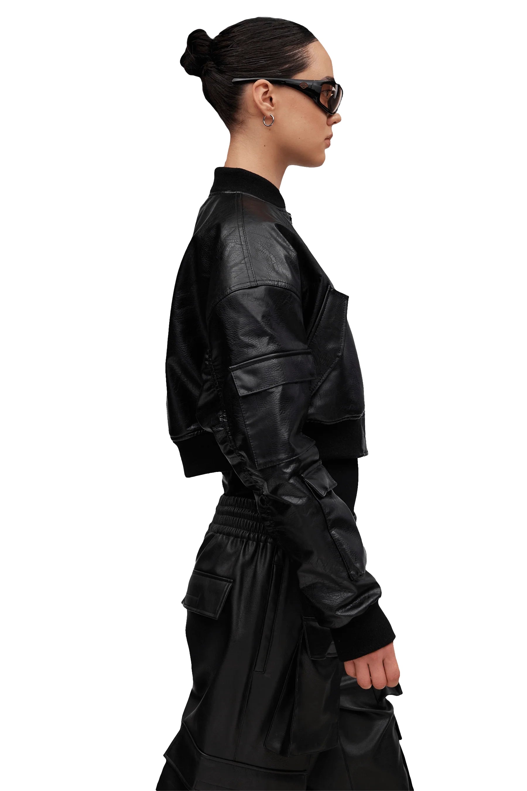 Women's BOXY Bomber Leather Jacket