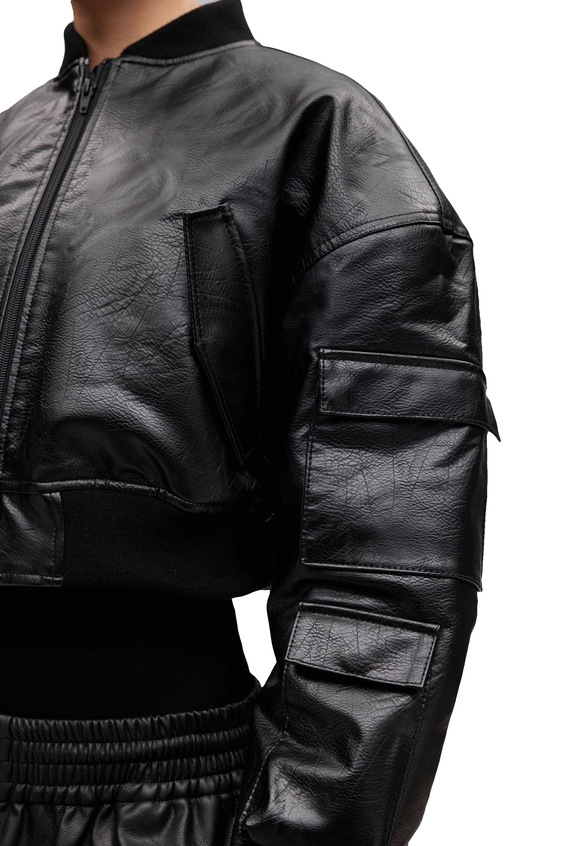 Women's BOXY Bomber Leather Jacket