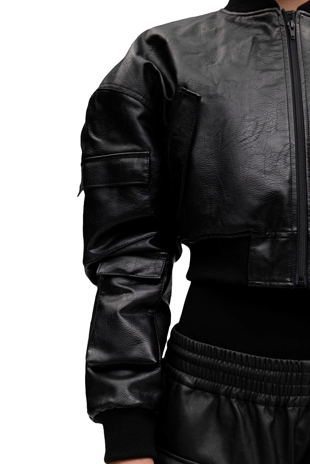 Women's BOXY Bomber Leather Jacket