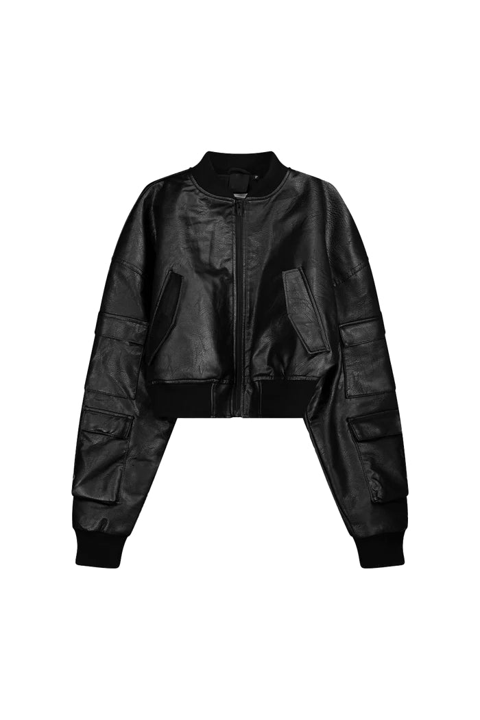 Women's BOXY Bomber Leather Jacket
