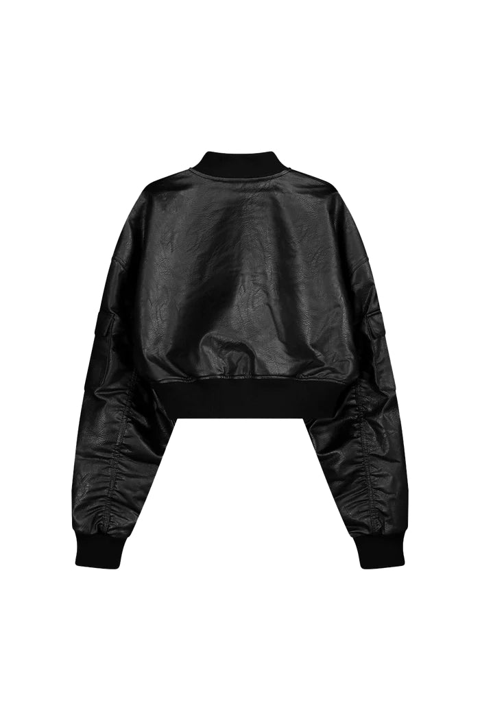 Women's BOXY Bomber Leather Jacket