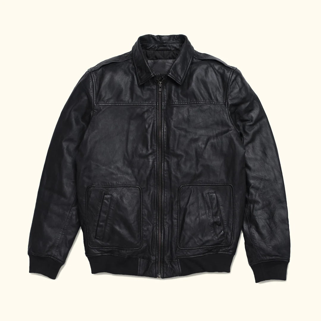 Men's Maverick Leather Bomber Jacket