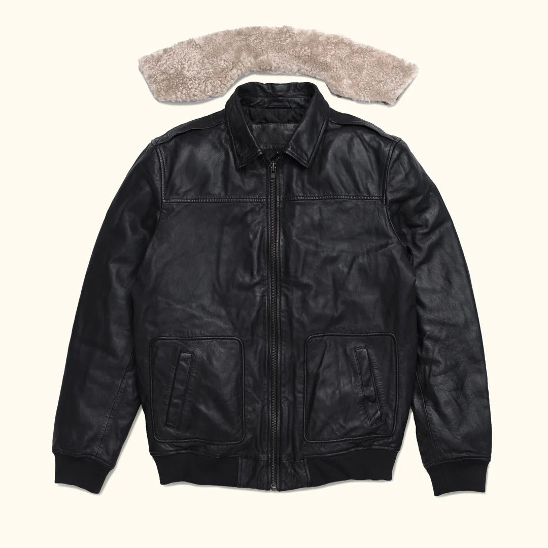 Men's Maverick Leather Bomber Jacket