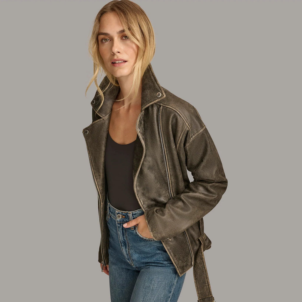 Briana Oversized Asymmetric Moto