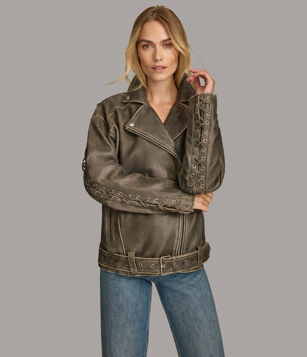 Briana Oversized Asymmetric Moto