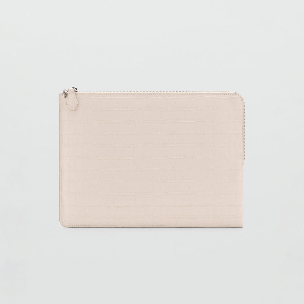 Women's Croco Leather Effect Laptop Bag