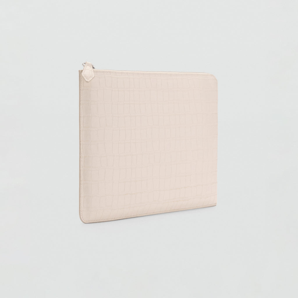 Women's Croco Leather Effect Laptop Bag