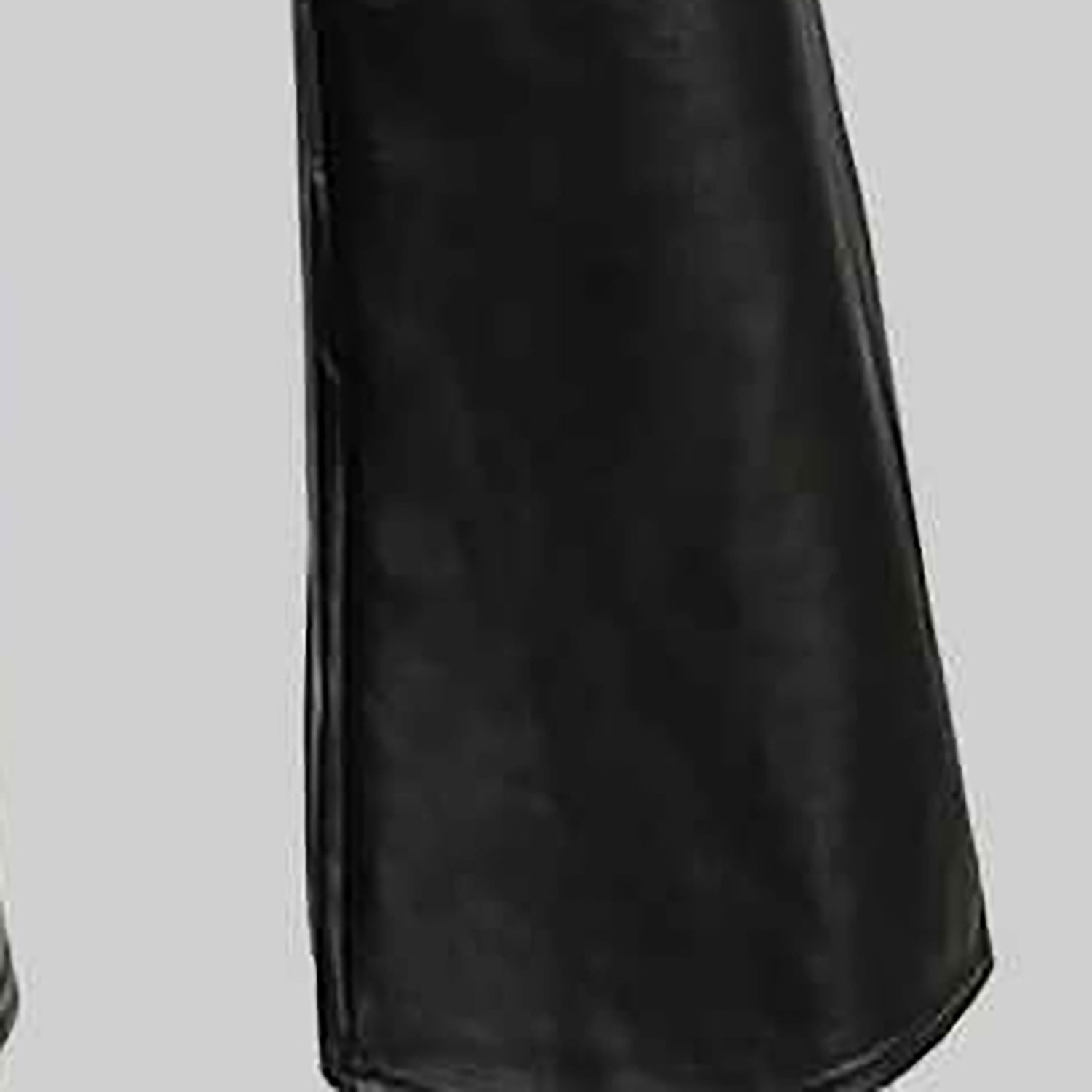 Limited Women's Black Simple Leather Pant Wide Leg