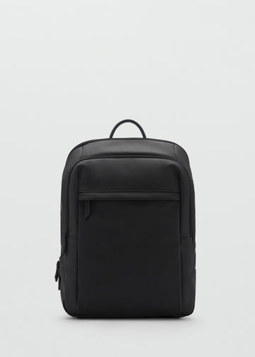 Men Adjustable Multi Features Leather Backpack