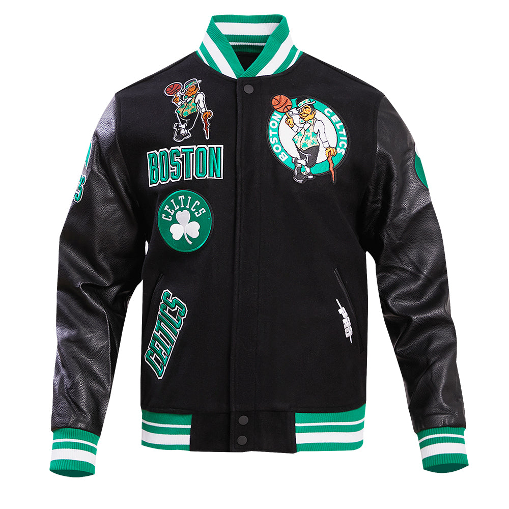 Men's BOSTON CELTICS Rib Wool Varsity Jacket
