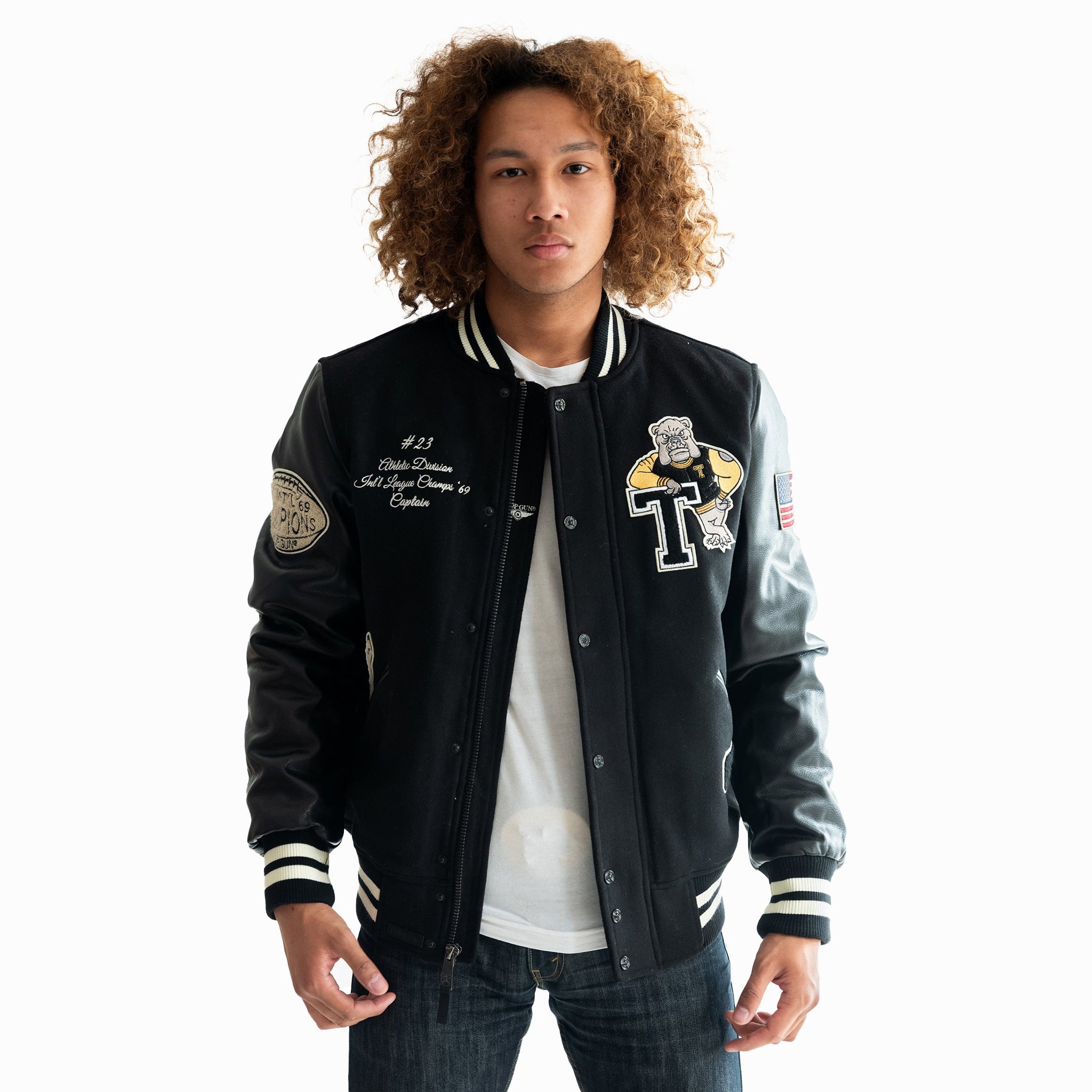 Men's BULL-DOG Leather Varsity Jacket