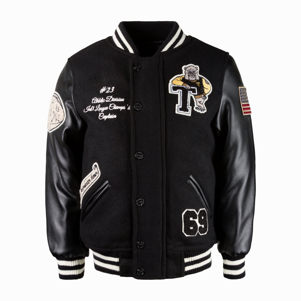 Men's BULL-DOG Leather & Wool Varsity Jacket