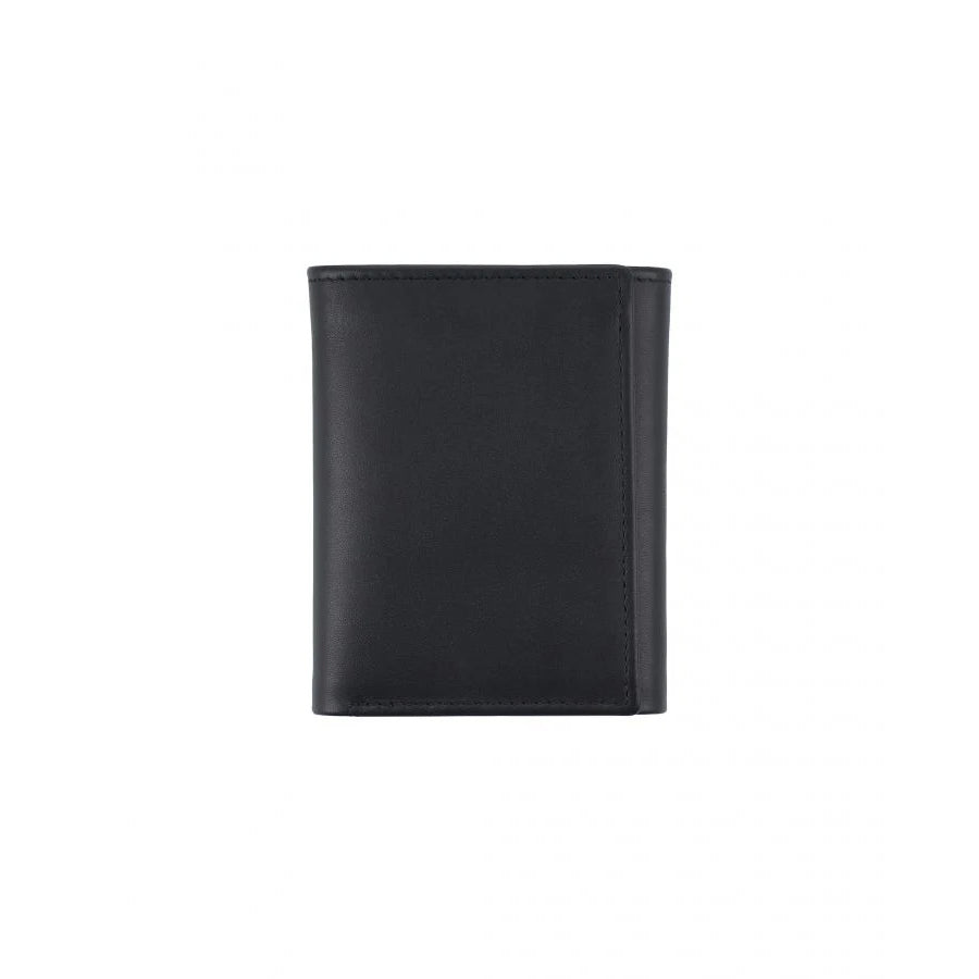 Men's Black Leather Wallet With 12 Card Slots