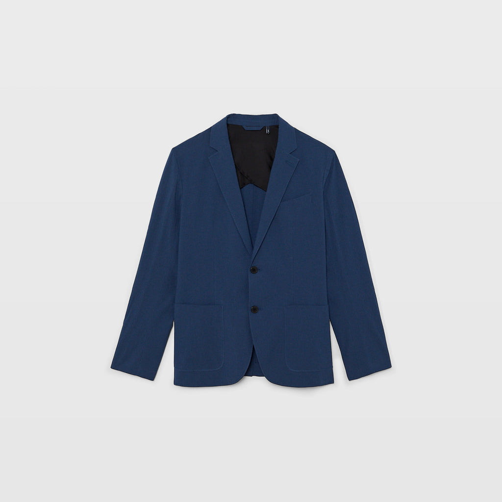 Men's Blue Slim Fit Cotton Blazer