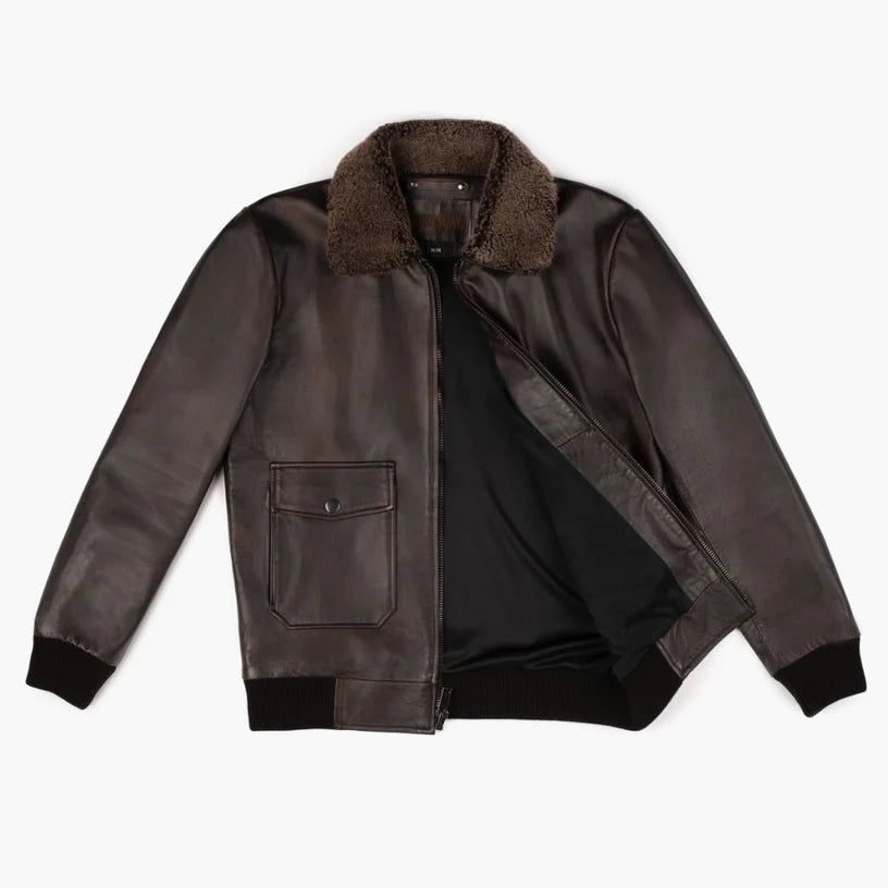 Men's Bomber Flight Jacket Brown