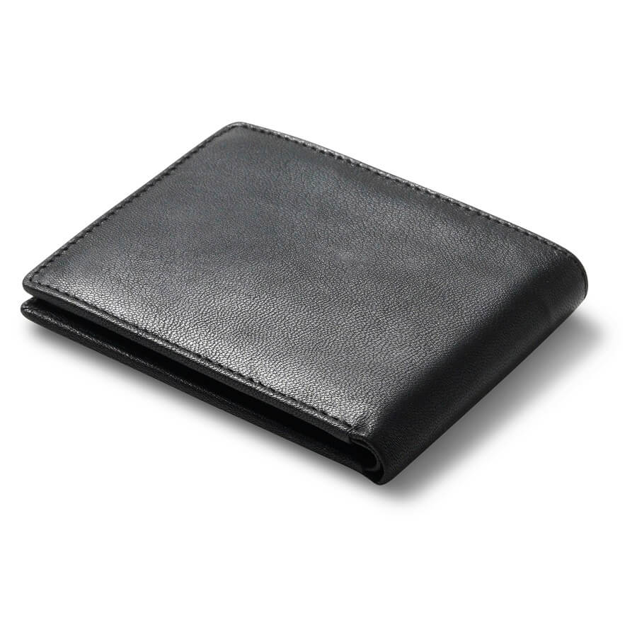 Schwarze Herren-Geldbörse aus Kunstleder mit 4 Kartenfächern