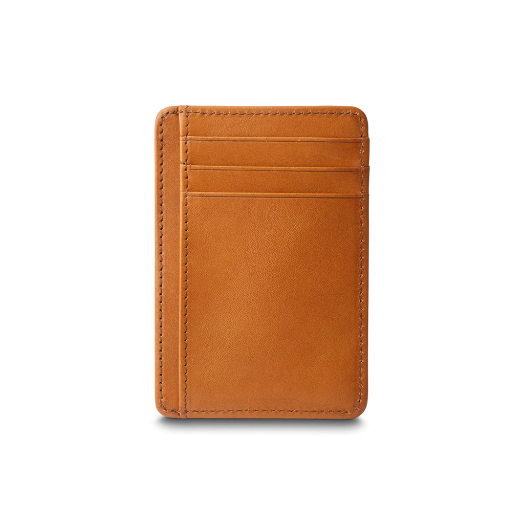 Men's Brown Vitello 7 Pocket I.D Card Case Leather RFID