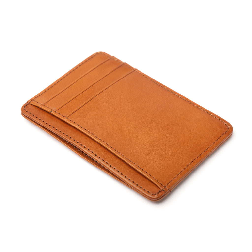 Men's Brown Vitello 7 Pocket I.D Card Case Leather RFID