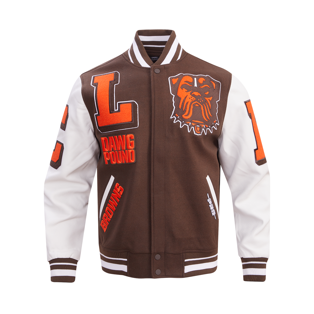 Men's CLEVELAND BROWNS Rib Wool Varsity Jacket