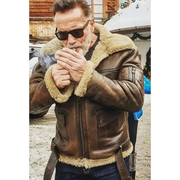 Men's Classic B3 Shearling Aviator Leather Jacket