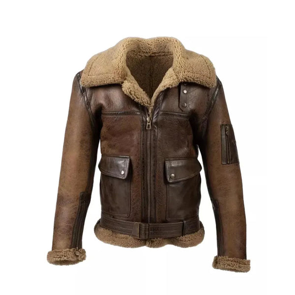 Men's Classic B3 Shearling Aviator Leather Jacket