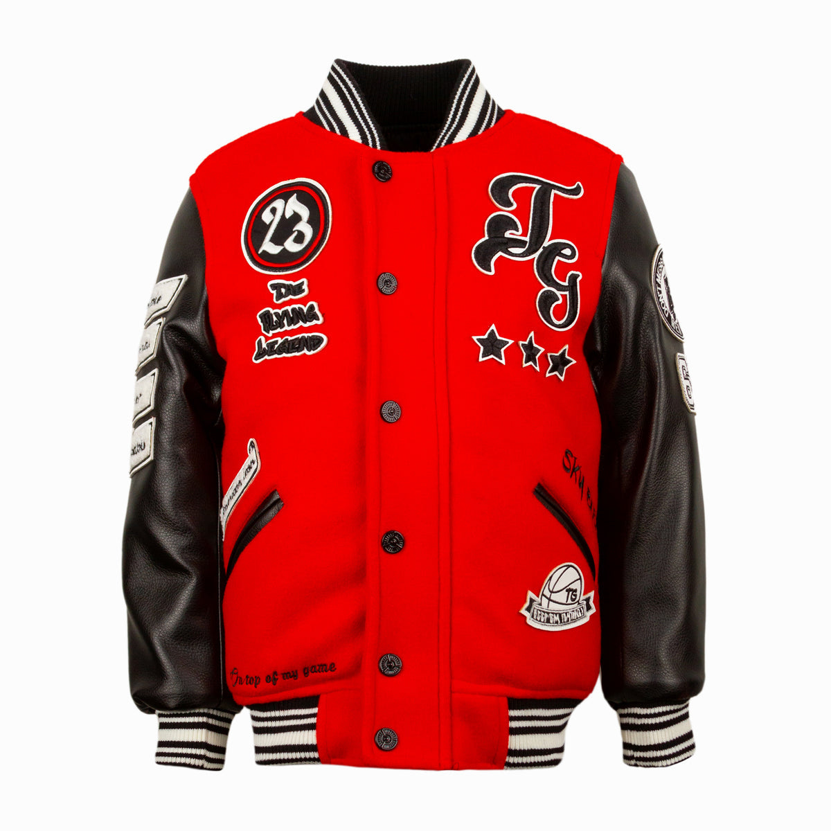 FLYING LEGEND Collegejacke aus Wolle für Herren – Rot 