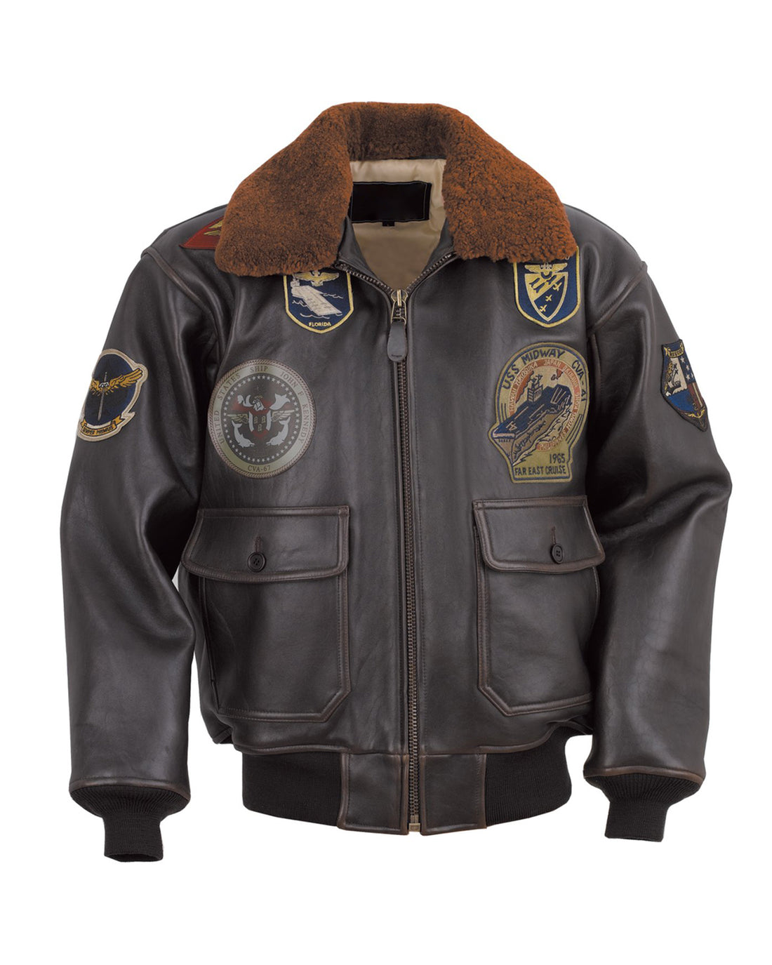 Men's G-1 Wings of Gold Leather Bomber Jacket