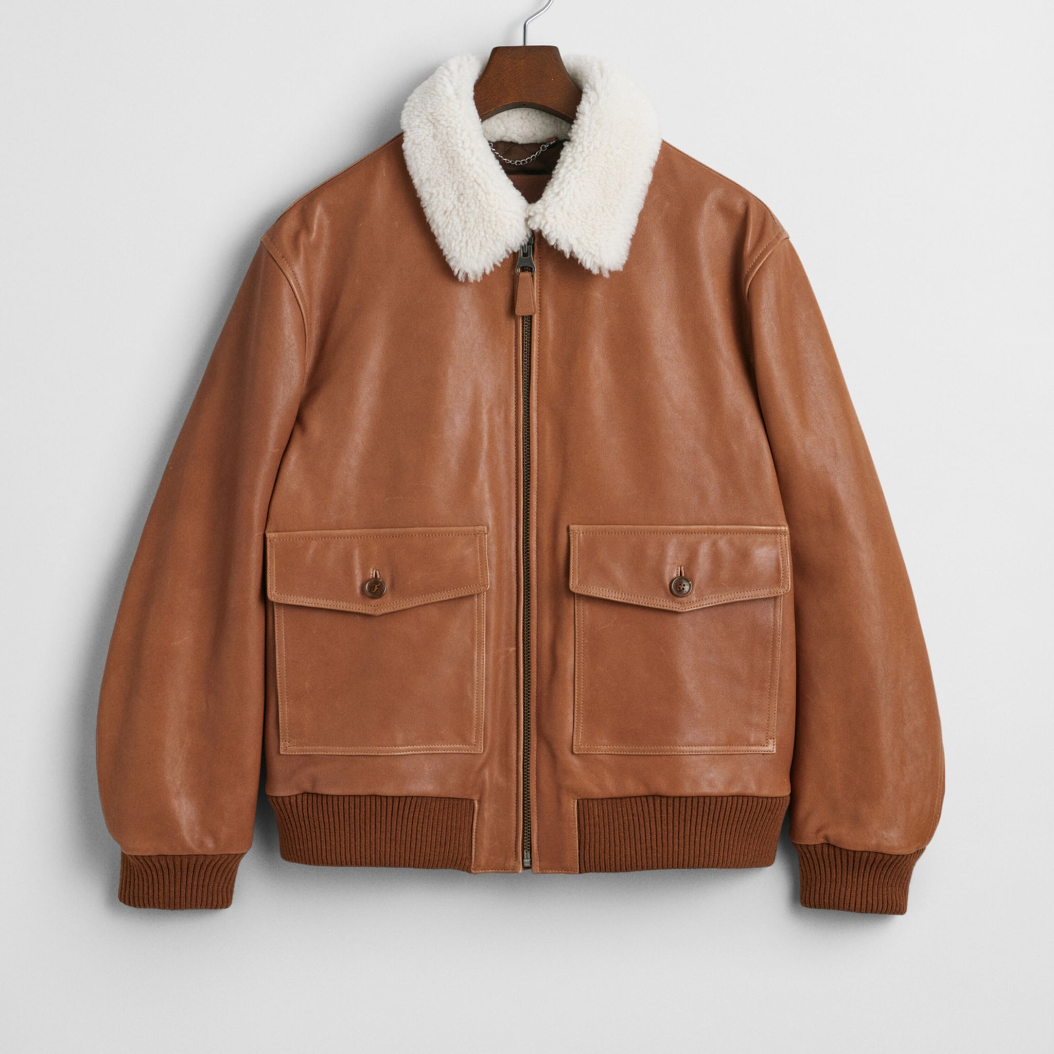 Men's Leather Aviator Jacket