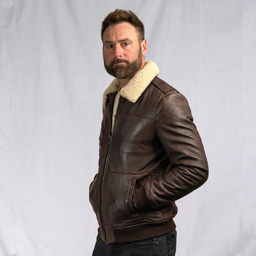 Men's Maverick Leather Bomber Jacket