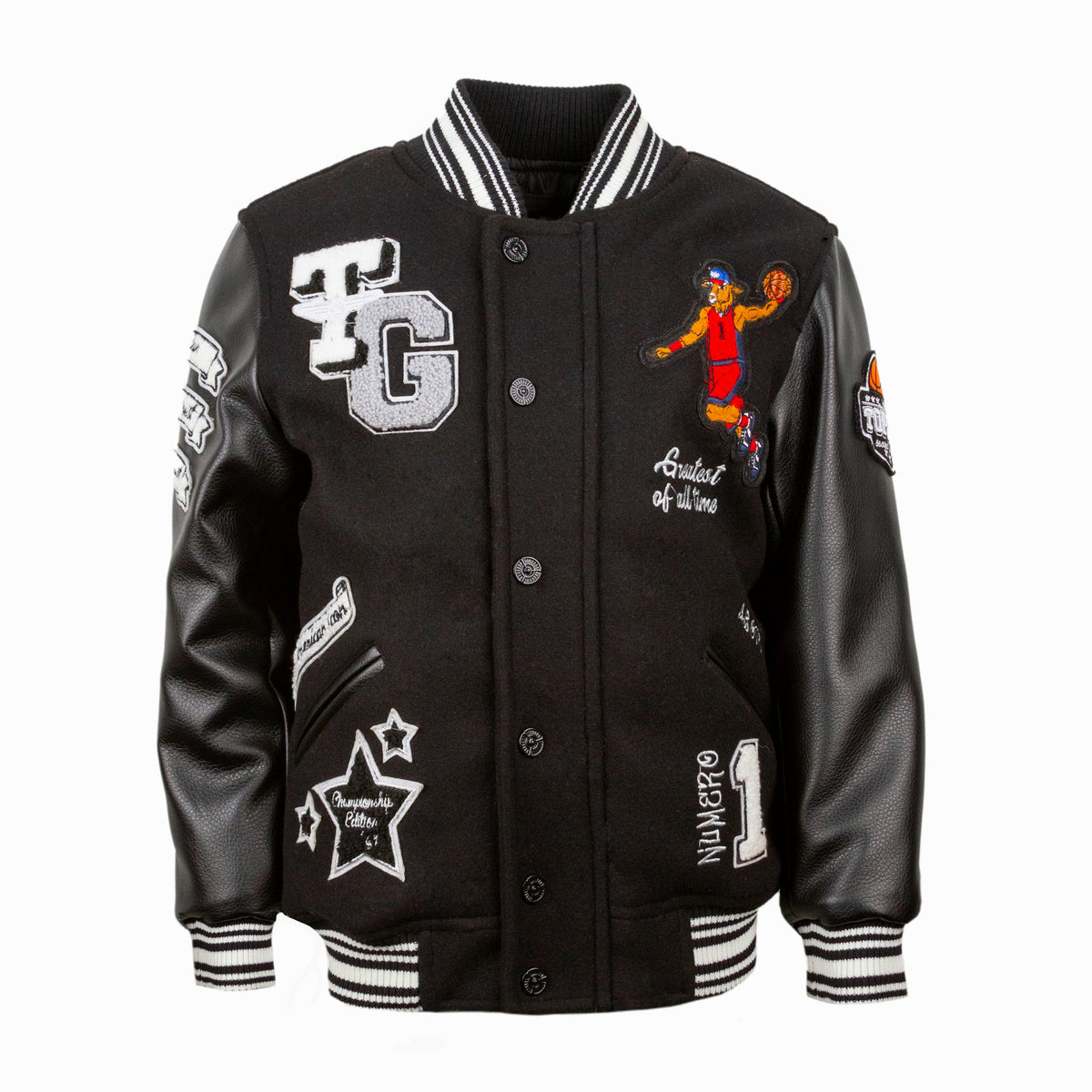 Men's New Goat Leather Varsity Jacket