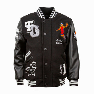 Men's New Goat Leather Varsity Jacket