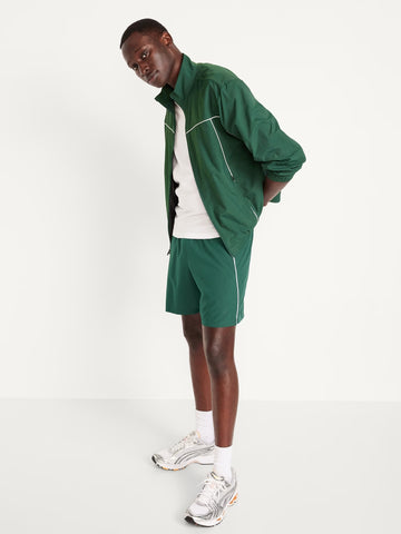 Men's Nylon Light Weight Track Jacket in Plant Green