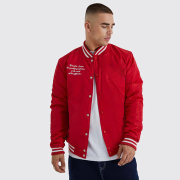 Men's Nylon Varsity Jacket With Badges