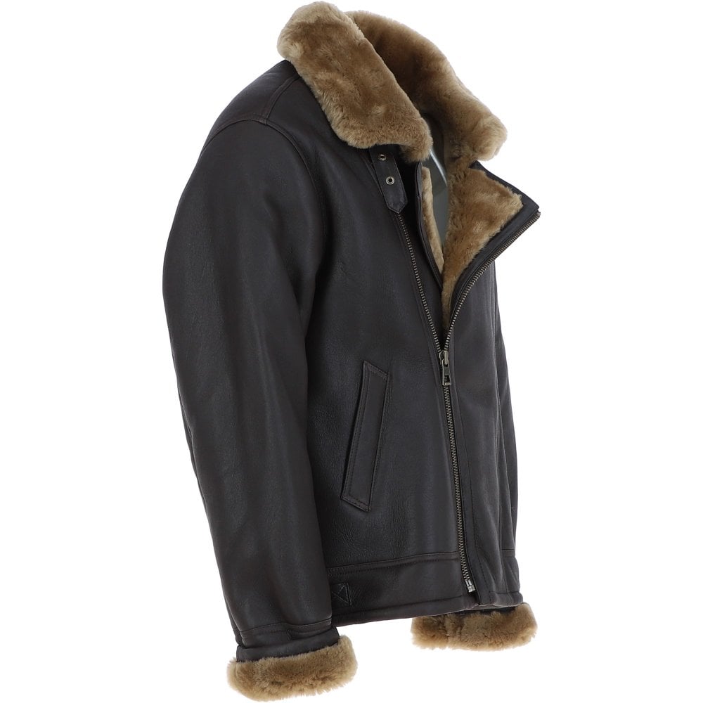 Herren-Lederjacke aus Schaffell in normaler Passform