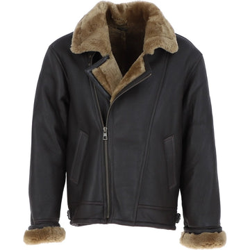 Herren-Lederjacke aus Schaffell in normaler Passform