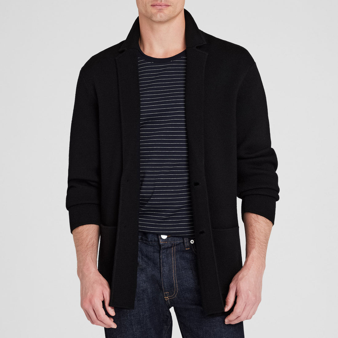 Men's Relaxed Fit Two Button Leather blazer