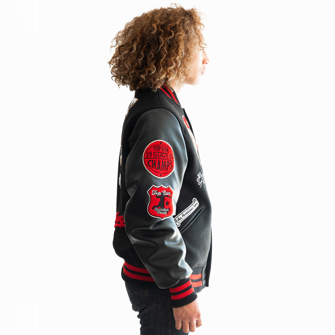 Herren THE GOAT Collegejacke aus Leder 