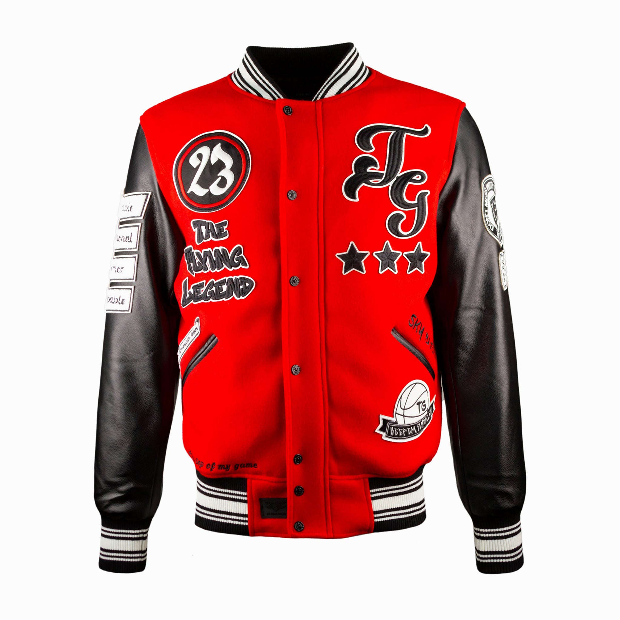 Men's THE NEW FLYING LEGEND Leather Varsity Jacket