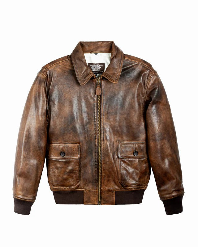 Men's TOP GUN® VINTAGE G-1 LEATHER JACKET