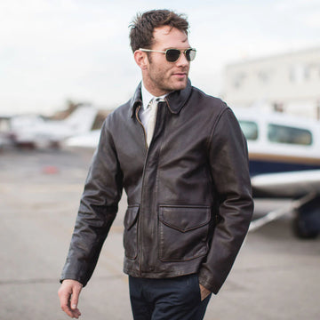 Men's Vintage Roughneck Oil Driller Leather Jacket