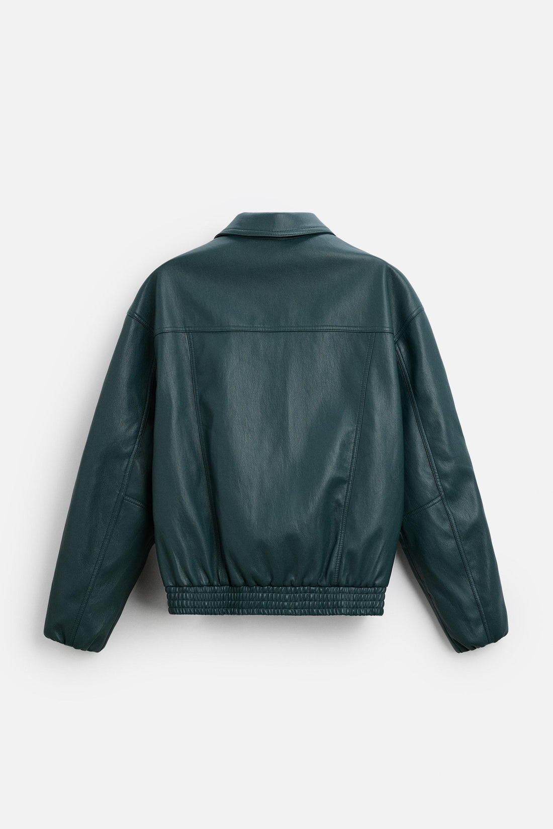Men's Welt Pockets Bomber Leather Jacket